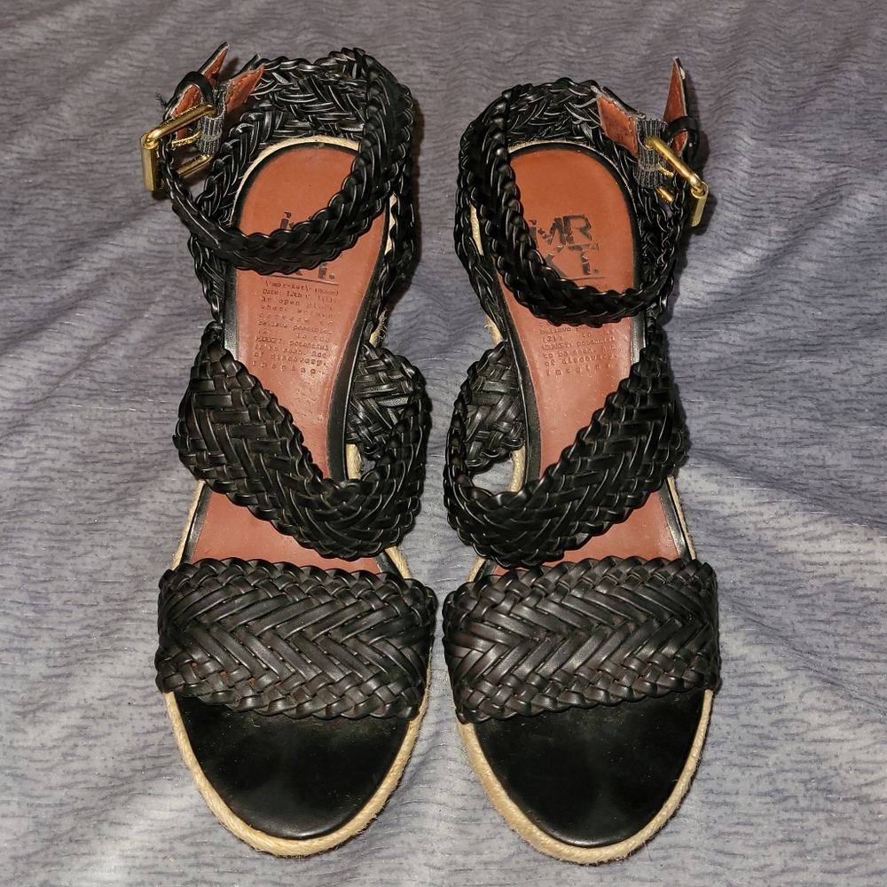 37 | MRKT | Triple Strap Espadrille Wedge Heels